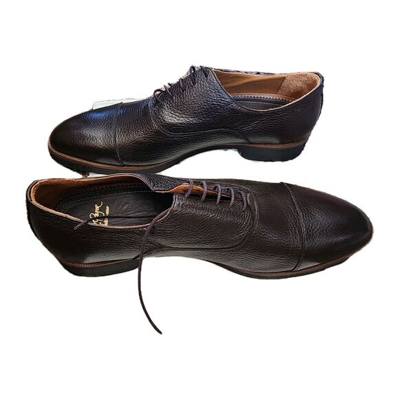 Alan Payne Bern Oxfords Genuine Deerskin Leather Brown Mens Size 11.5 Cap Toe - Picture 5 of 8